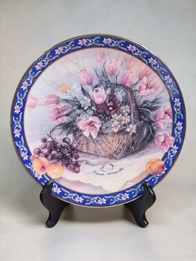 1992 W.L. George “Parrot Tulips” by Lena Liu Collector Plate
